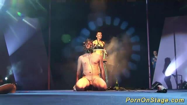 harassment fetish porno on public stage