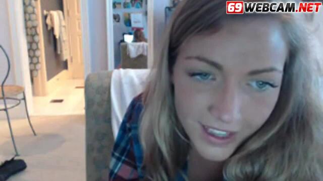 golden-haired cuttie legitimate age teen can't live out of stroking web cam